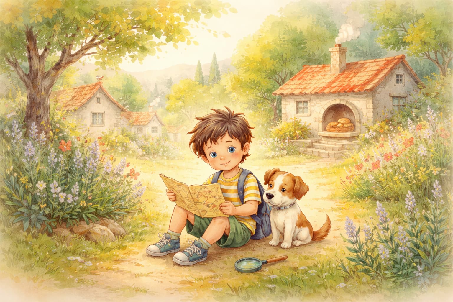 Ilustracija uz priču „Bogdan i skriveno blago”